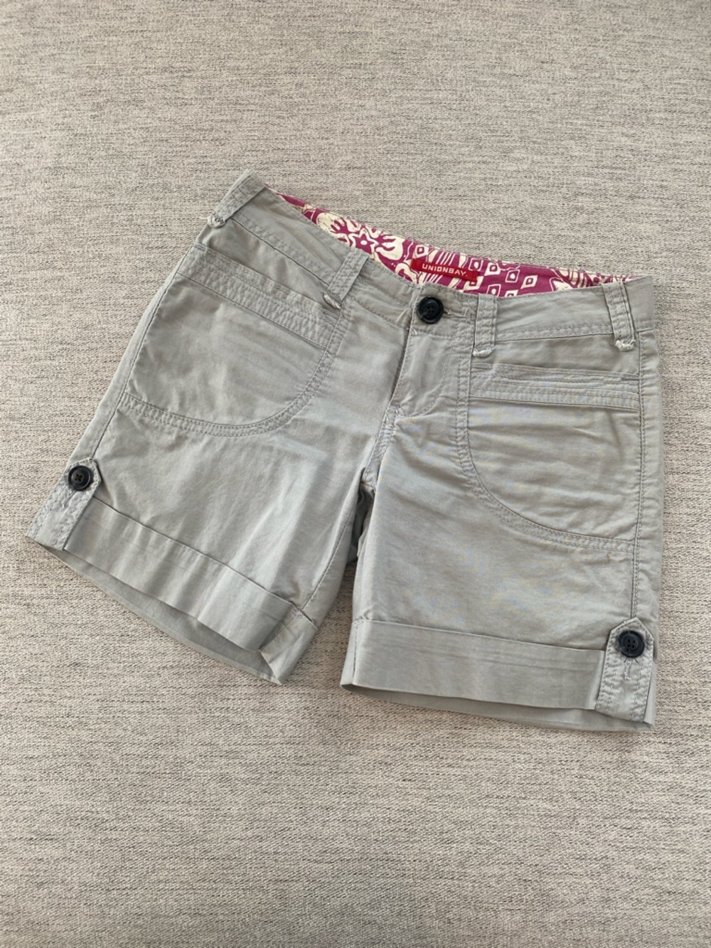Union Bay Light Gray Women's Cargo Shorts